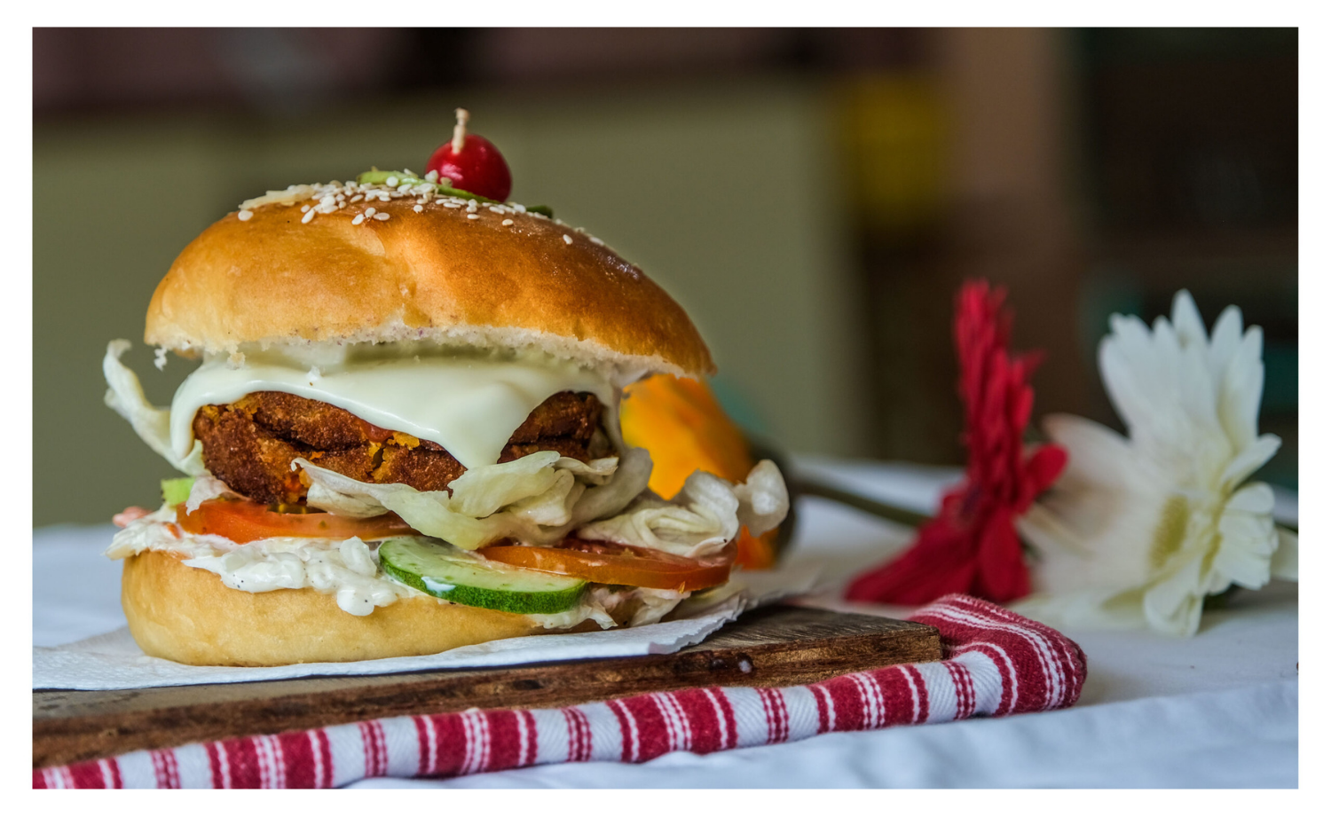 order veg burger trichy
