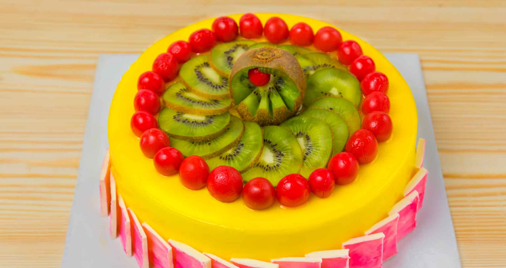 The best birthday cake in Trichy, our Kiwi And Cherry Delight birthday cake!